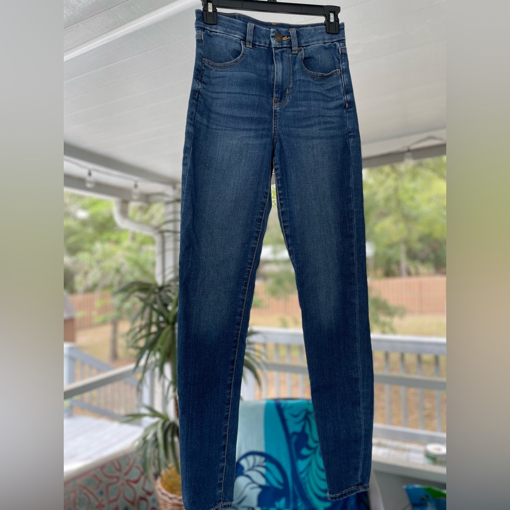 American Eagle Curvy Hi Rise Jeggings in Next Level Stretch size 2 Long